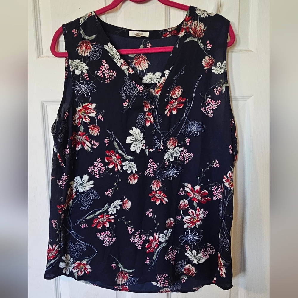Maurices Navy Floral Top